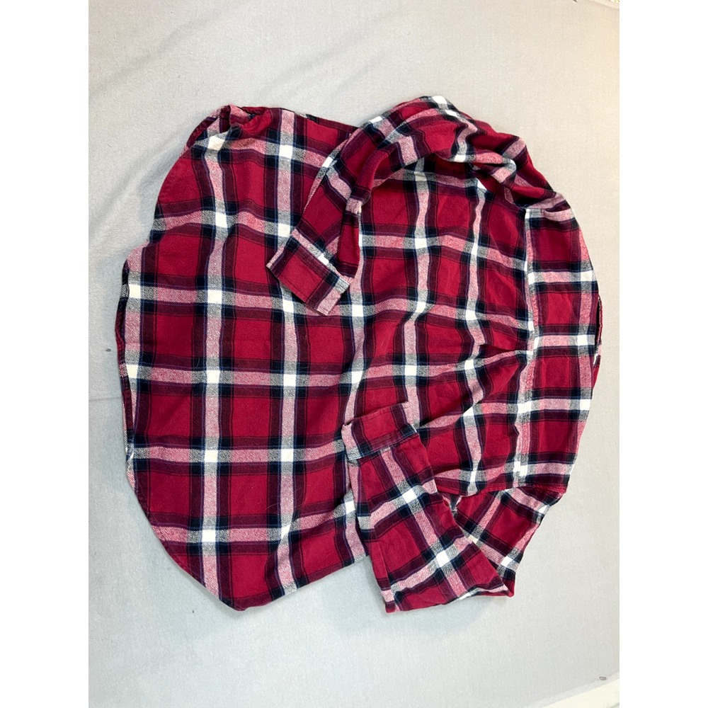 Wrangler Shirt Flannel Medium Wrancher Rancher‎ Red Plaid Long Sleeve Mens - Picture 12 of 14